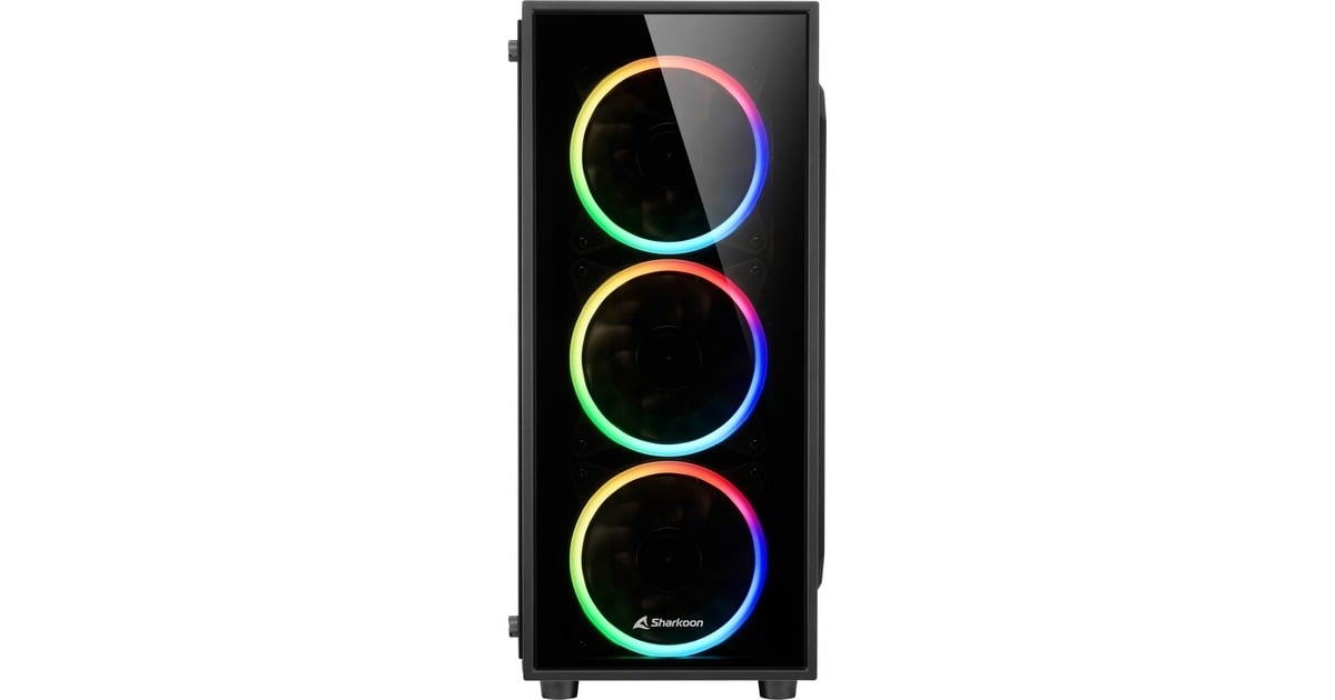 Sharkoon TG4 RGB, gehärtetes Glas schwarz, Tower-Gehäuse