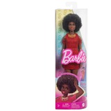 Mattel Barbie Fashionistas-Puppe - Black Barbie mit rotem Strickkleid 