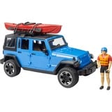 bruder Jeep Wrangler Rubicon Unlimited mit Kajak und Figur, Modellfahrzeug 