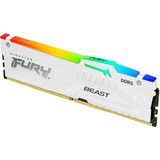 Kingston FURY DIMM 32 GB DDR5-6000, Arbeitsspeicher weiß, KF560C30BWA-32, FURY Beast RGB, INTEL XMP