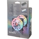 RAIJINTEK IRIS 12 RBW ADD-2, Gehäuselüfter schwarz, 2 Lüfter, Controller und Fernbedienung, 120 mm