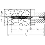 fischer Langschaftdübel DuoXpand 10x100 T hellgrau/rot, 50 Stück