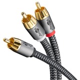 goobay Plus Cinch Y-Kabel                                                                                                                                                                                                                schwarz/silber, 5 Meter