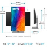 BenQ PD3225U, LED-Monitor 80 cm (31.5 Zoll), schwarz/silber, UltraHD/4K, IPS, Thunderbolt 3, USB-C