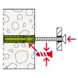 fischer Dübel SX Plus Green 5x25 S K grün, 20 Stück, mit Schraube