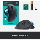 Logitech ERGO M575 Wireless Trackball Maus graphit, ergonomisches Design, für Windows, PC & Mac mit Bluetooth- & USB-Funktion