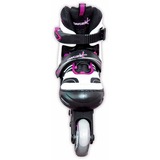 Muuwmi Verstellbare Kinderinliner Gr. 33-36, Inline-Skates pink/schwarz