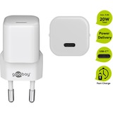 goobay Apple Lightning / USB-C PD-Ladeset nano 20 Watt, Ladegerät weiß, 1 Meter Kabel, PD