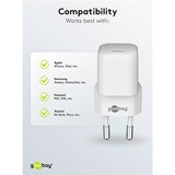 goobay Apple Lightning / USB-C PD-Ladeset nano 20 Watt, Ladegerät weiß, 1 Meter Kabel, PD