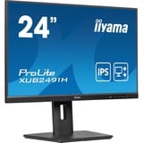 iiyama ProLite XUB2491H-B1, LED-Monitor 60.5 cm (23.8 Zoll), schwarz (matt), FullHD, IPS, Adaptive Sync, ergonomischer Standfuß, 100Hz Panel