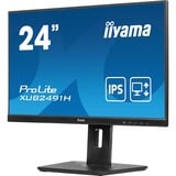 iiyama ProLite XUB2491H-B1, LED-Monitor 60.5 cm (23.8 Zoll), schwarz (matt), FullHD, IPS, Adaptive Sync, ergonomischer Standfuß, 100Hz Panel