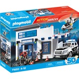 PLAYMOBIL 71602 Action Heroes Polizeistation, Konstruktionsspielzeug 