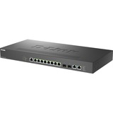 D-Link DMS-1250-12TP/E, Switch schwarz, 240W PoE Budget