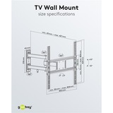 goobay TV-Wandhalterung Basic FULLMOTION (M) schwarz, für 81 - 140cm (32" - 55") Fernseher