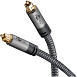 goobay Plus Toslink-Kabel schwarz/silber, 10 Meter