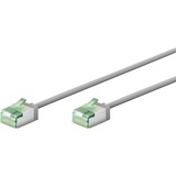 goobay Ultraflexibles Cat.8.1 Patchkabel slim, U/FTP grau, 3 Meter, extrakurze Stecker