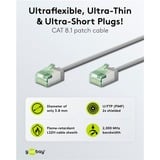 goobay Ultraflexibles Cat.8.1 Patchkabel slim, U/FTP grau, 3 Meter, extrakurze Stecker