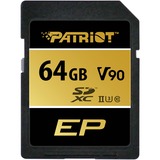 Patriot EP 64 GB SDXC, Speicherkarte schwarz, UHS-II U3, Class 10, V90