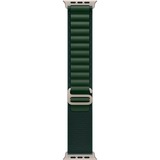 Apple 49 mm Alpine Loop, Uhrenarmband dunkelgrün/titan, Größe L