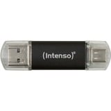 Intenso Twist Line 32 GB, USB-Stick anthrazit/transparent, USB-A 3.2 Gen 1, USB-C 3.2 Gen 1