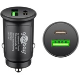 goobay Dual-USB Auto Schnellladegerät USB-C PD (Power Delivery) schwarz