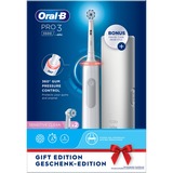 Braun Oral-B Pro 3 3500 mit Reiseetui, Elektrische Zahnbürste weiß