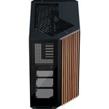 APNX V1-W-BK-v1, Tower-Gehäuse schwarz/holz, Tempered Glass x 2