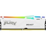 Kingston FURY DIMM 32 GB DDR5-6400, Arbeitsspeicher weiß, KF564C32BWEA-32, FURY Beast RGB, INTEL XMP, AMD EXPO