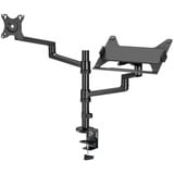 goobay Deluxe Monitorhalterung mit Laptop-Arm schwarz, für Monitore von 17" - 32" (43 - 81cm)