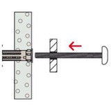 fischer Hohlraumdübel DuoHM 4x55 S TX 25 Stück, mit Panhead-Schraube