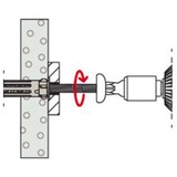 fischer Hohlraumdübel DuoHM 4x55 S TX 25 Stück, mit Panhead-Schraube