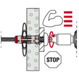 fischer Hohlraumdübel DuoHM 4x55 S TX 25 Stück, mit Panhead-Schraube