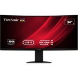 ViewSonic VG3419C, LED-Monitor 86.4 cm (34 Zoll), schwarz (matt), UWQHD, VA, Curved, USB-C, USB-Hub, 120Hz Panel