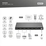 Digitus 8K HDMI Switch, 4x1 schwarz, mit Fernbedienung