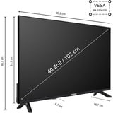 Telefunken QF40AO750S, LED-Fernseher 102 cm (40 Zoll), schwarz, FullHD, Triple Tuner, Mediaplayer, Smart-TV, Q-LED