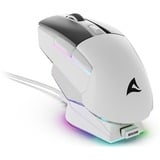 Sharkoon SKILLER SGM50W, Gaming-Maus weiß, inkl. Ladestation