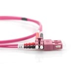 Digitus LWL Patchkabel, Duplex, LC > SC Stecker, Multimode OM4 hellviolett, 5 Meter