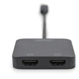 Digitus 2-Port MST Video Hub, Dockingstation USB-C, 2x HDMI