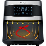 Steba Heißluftfritteuse HF 8000 Family edelstahl/schwarz, 1.800 Watt, Korb 8 Liter