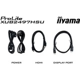 iiyama ProLite XUB2497HSU-B2, LED-Monitor 60.5 cm (23.8 Zoll), schwarz (matt), FullHD, IPS, USB-Hub, 100Hz Panel