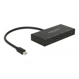 DeLOCK DisplayPort Splitter 1x mini DisplayPort 1.2 > 4x DisplayPort 4K schwarz, 30cm