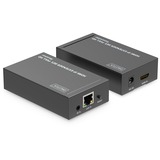 Digitus HDMI IP Extender Set, HDMI Verlängerung schwarz, 1x Sender, 1x Empfänger