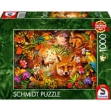 Schmidt Spiele Blüten, Fell und Federn, Puzzle 1000 Teile