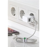 goobay Micro-USB Dual-Ladeset 18 Watt, Ladegerät weiß, 2,4 A, 1 Meter Kabel USB-A > Micro-USB