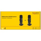 DeLOCK Multifunktionales Doppelkapsel USB Mikrofon schwarz