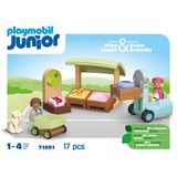 PLAYMOBIL 71691 Junior: Bio-Marktstand & Gabelstapler, Konstruktionsspielzeug 