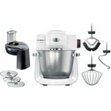 Bosch MUMS6EW13D Küchenmaschine weiß/edelstahl, 1.600 Watt, Serie 6