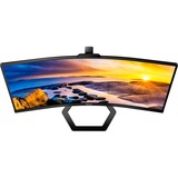 Philips 34E1C5600HE/00, LED-Monitor 86.36 cm (34 Zoll), schwarz, DisplayPort, HDMI, Adaptive-Sync, USB-C, Curved, Webcam, 100Hz Panel