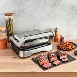 Tefal OptiGrill 2in1 GC773D, Kontaktgrill edelstahl, 2.100 Watt, mit Grillzange