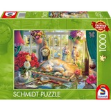 Schmidt Spiele Puzzlezeit mit Katze 1000 Teile